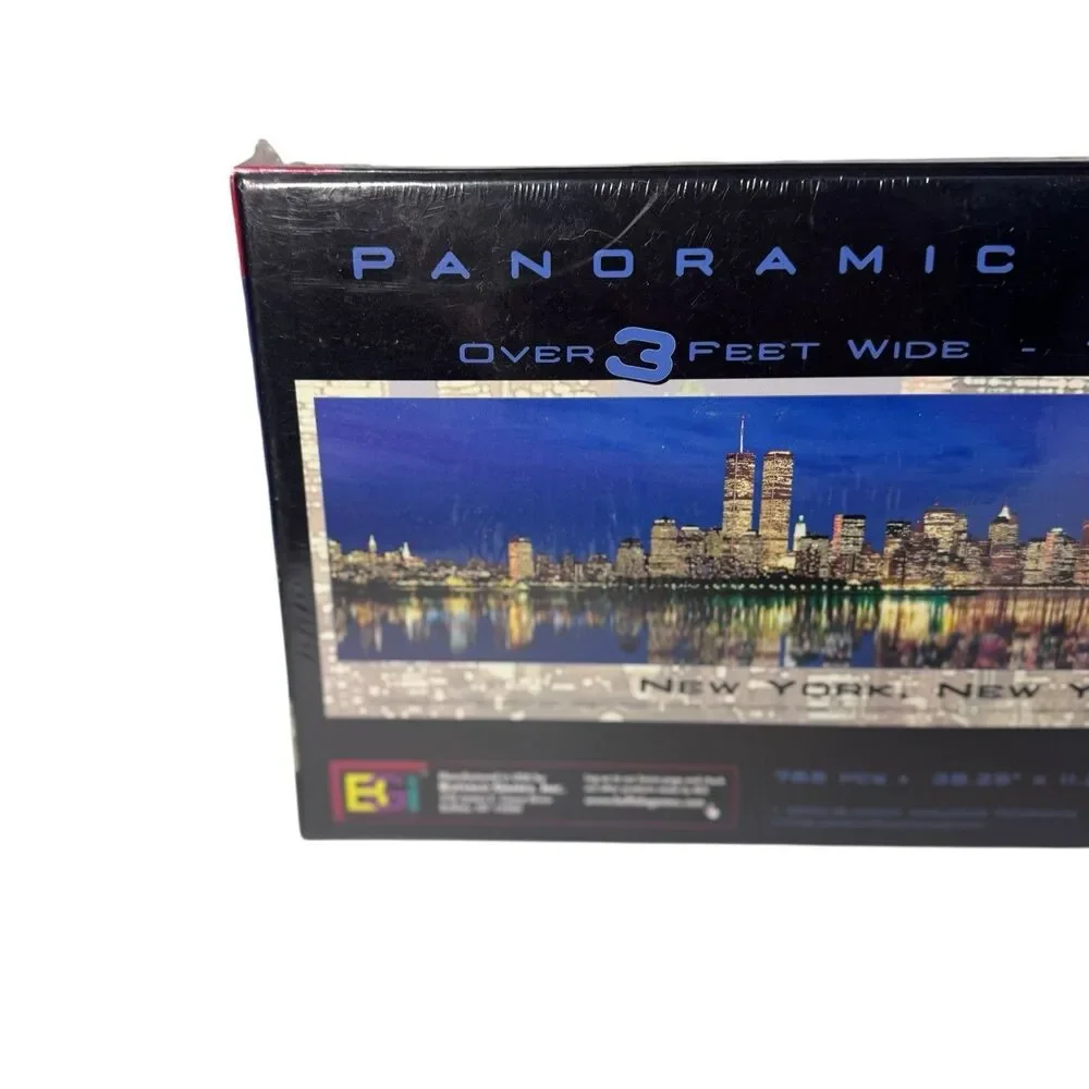 New York City At Night Panoramic Puzzle Buffalo Games 750 Pieces 3 Feet Long New